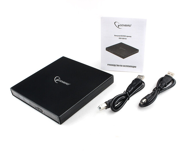 Оптический привод Gembird DVD-USB-02 Black