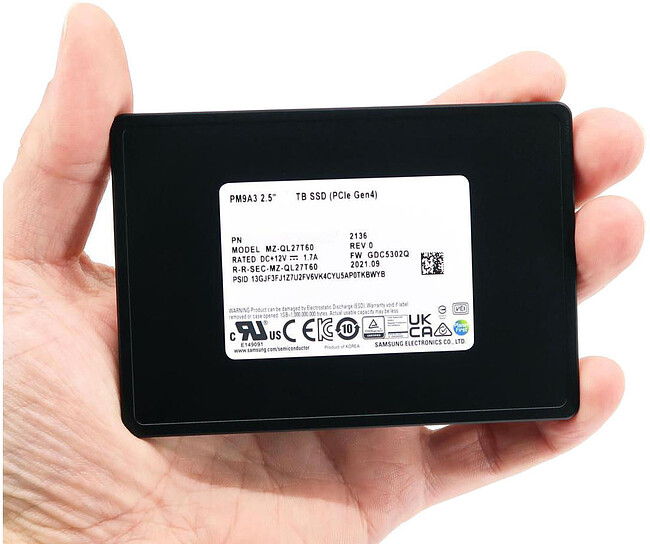 SSD диск Samsung PM9A3 3.84TB (MZQL23T8HCLS-00A07)