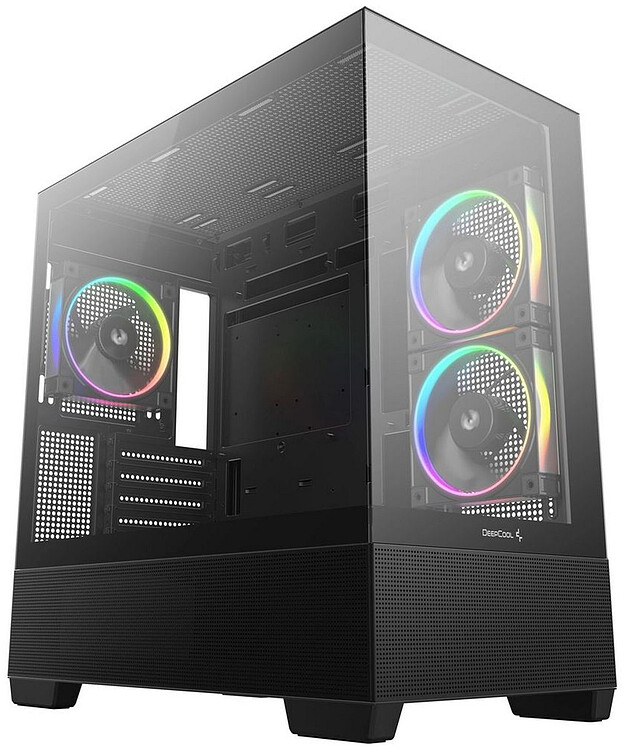 Корпус DeepCool CG380 3F ITX черный (R-CG380-BKAGM3-G)