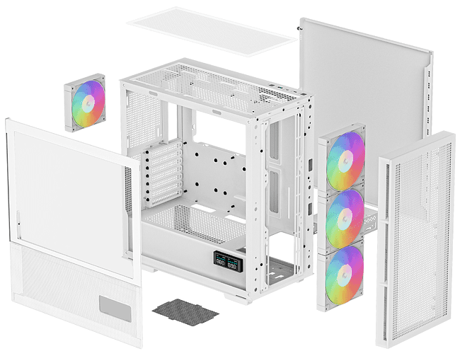 Корпус DeepCool CH560 Digital WH ATX без БП белый (R-CH560-WHAPE4D-G-1)