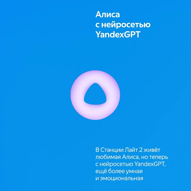 Умная колонка Яндекс Станция Лайт 2 синий (YNDX-00026BLU)
