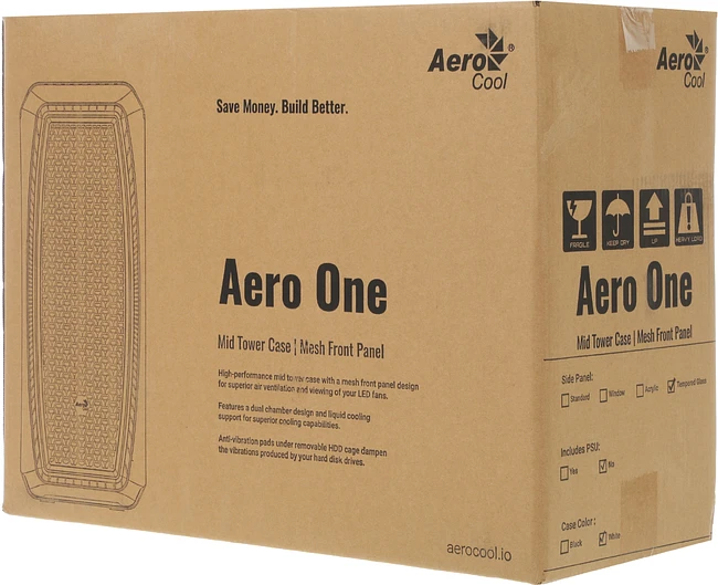 Корпус Aerocool Aero One белый без БП (Frost-G-WT-v1)