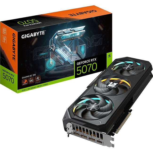 Видеокарта GigaByte GeForce RTX 5070 Gaming OC 12G GDDR7 (GV-N5070GAMING OC-12GD)