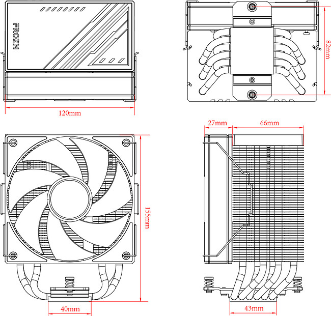 Кулер для процессора ID-Cooling FROZN A610 ARGB White