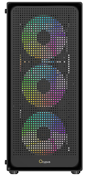 Корпус Ocypus Gamma C50 BK ARGB mATX без БП (Gamma-C50-BKG400XX-GL)