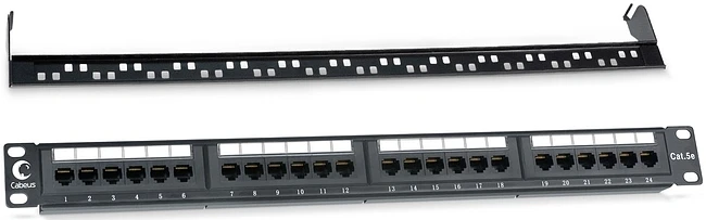 Патч-панель Cabeus PL-24-Cat.5e-Dual