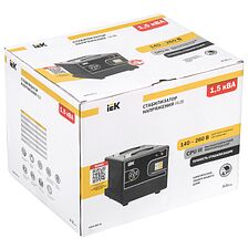 Стабилизатор напряжения IEK Hub 1.5кВА черный (IVS21-1-D15-13)