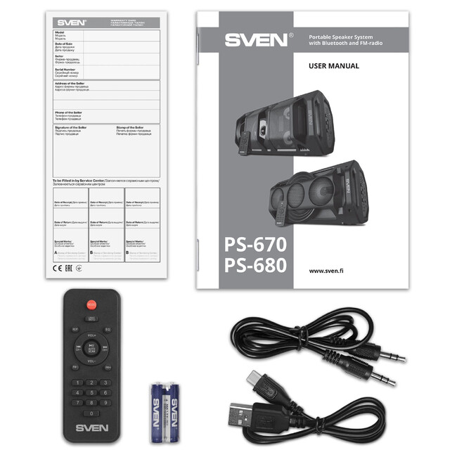 Беспроводная колонка Sven PS-680 черный (SV-020187)