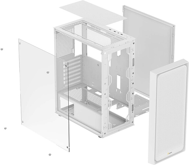 Корпус Ocypus Gamma C50 без БП White (Gamma-C50-WHG000XX-GL)