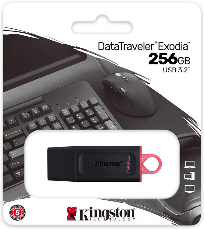 USB Flash-накопитель Kingston DataTraveler Exodia черный/красный (DTX/256GB)