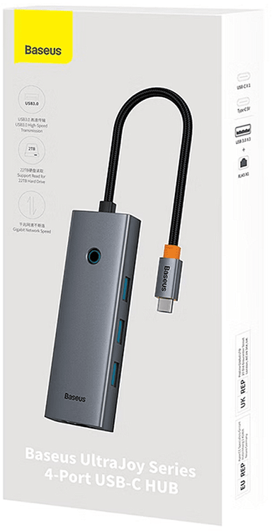 USB-хаб Baseus BS-OH109 Space Grey (B0005280B811-11)