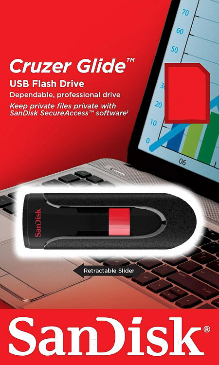 USB Flash-накопитель SanDisk Cruzer Glide 128Gb (SDCZ600-128G-G35)