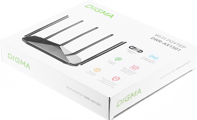 Роутер беспроводной Digma DWR-AX1501 черный