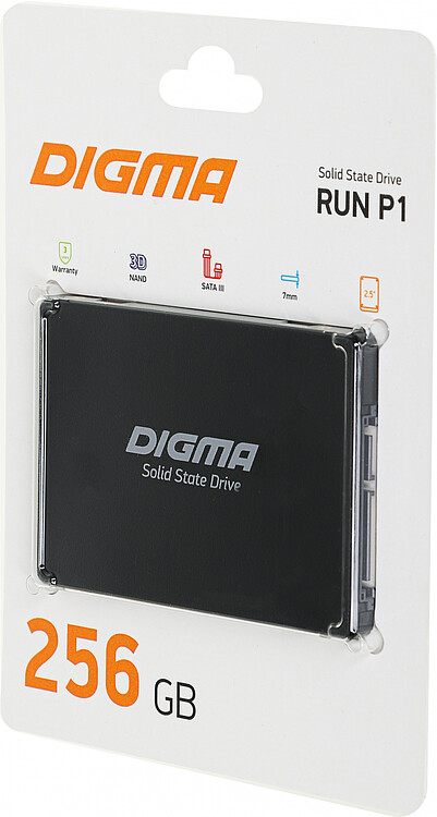 SSD диск Digma Run P1 256GB (DGSR2256GP13T)