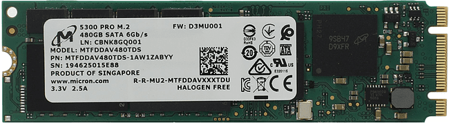 SSD диск Micron 5300Pro 480GB (MTFDDAV480TDS-1AW1ZABYY)