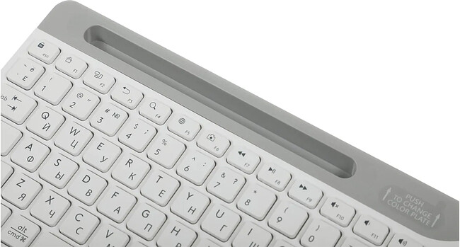 Клавиатура A4Tech Fstyler USB slim White белый/серый (FK25)