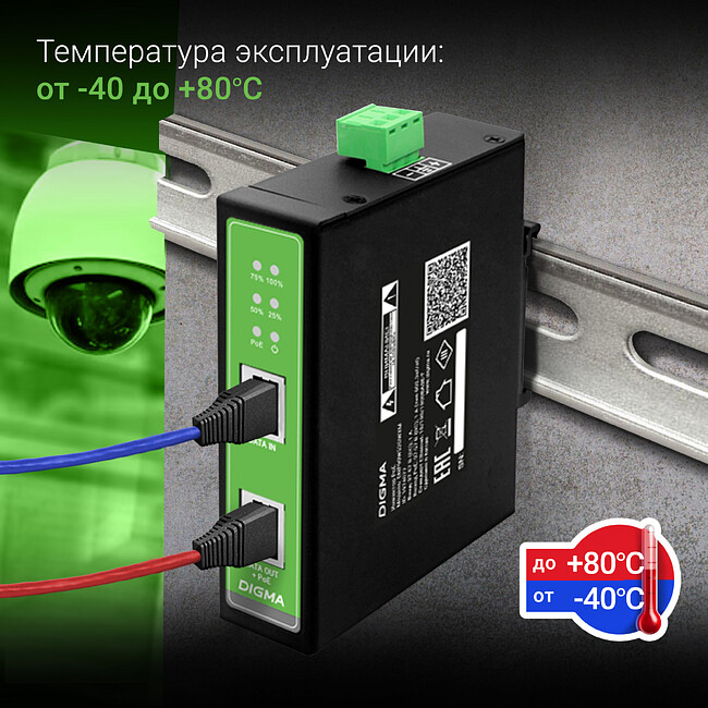 PoE-инжектор Digma DNP90W48GDXM
