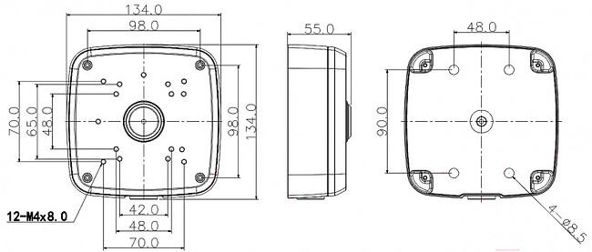 Кронштейн для камер видеонаблюдения Dahua DH-PFA121 белый