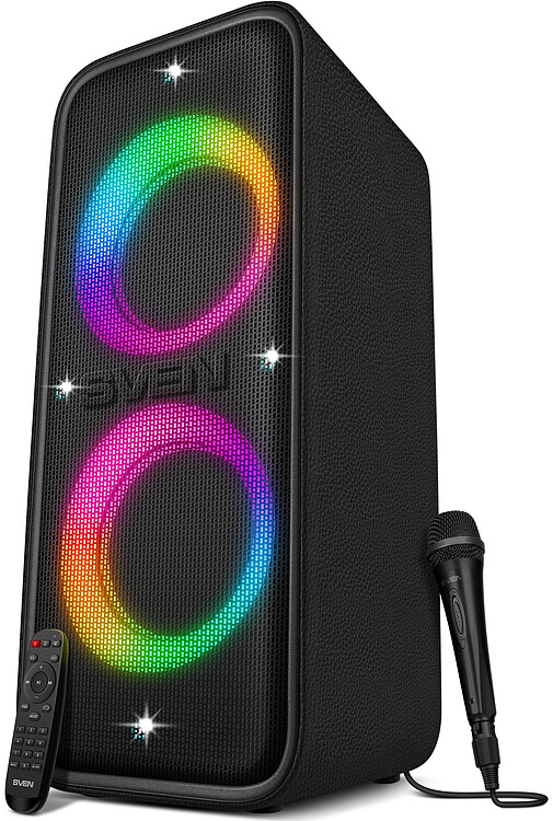 Колонка для вечеринок Sven PS-1650 черная кожа (SV-023379)