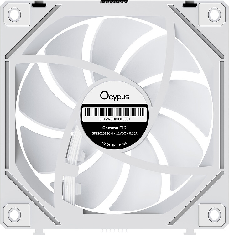 Комплект вентиляторов для корпуса Ocypus Gamma F12 UNI WH ARGB 3 IN 1 (Gamma-F12-WH3AM00U-GL)