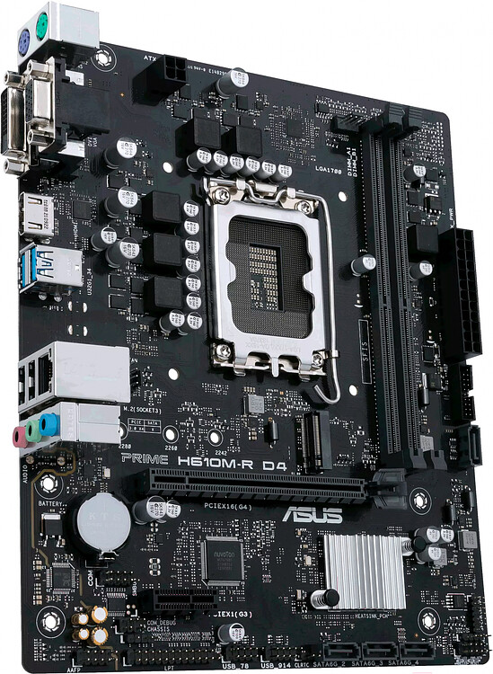Материнская плата ASUS Prime H610M-R D4-SI (90MB1B40-M0ECY0)