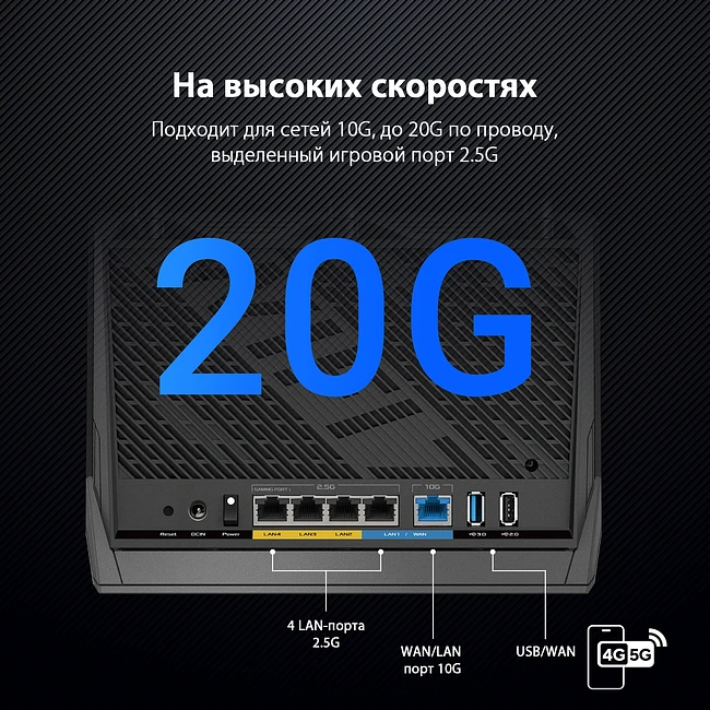 Роутер Asus RT-BE86U BE6800 черный