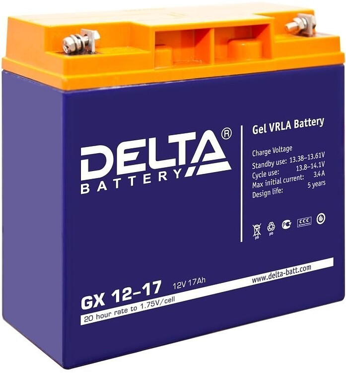 Аккумулятор для ИБП Delta 12V/17Ah (GX 12-17)
