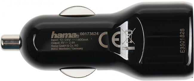 Автомобильное зарядное Hama H-1401660 черный (00173624)