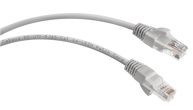 Патч-корд Cabeus PC-UTP-RJ45-Cat.6a-1.5m-LSZH серый