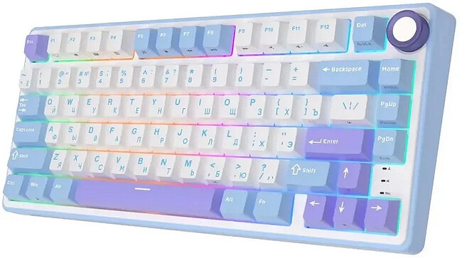 Клавиатура Royal Kludge R75 K Silver switch/Taro Milk
