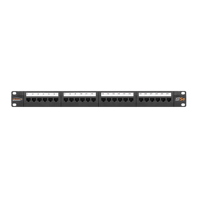 Патч-панель Nikomax NMC-RP24UD2-1U-BK