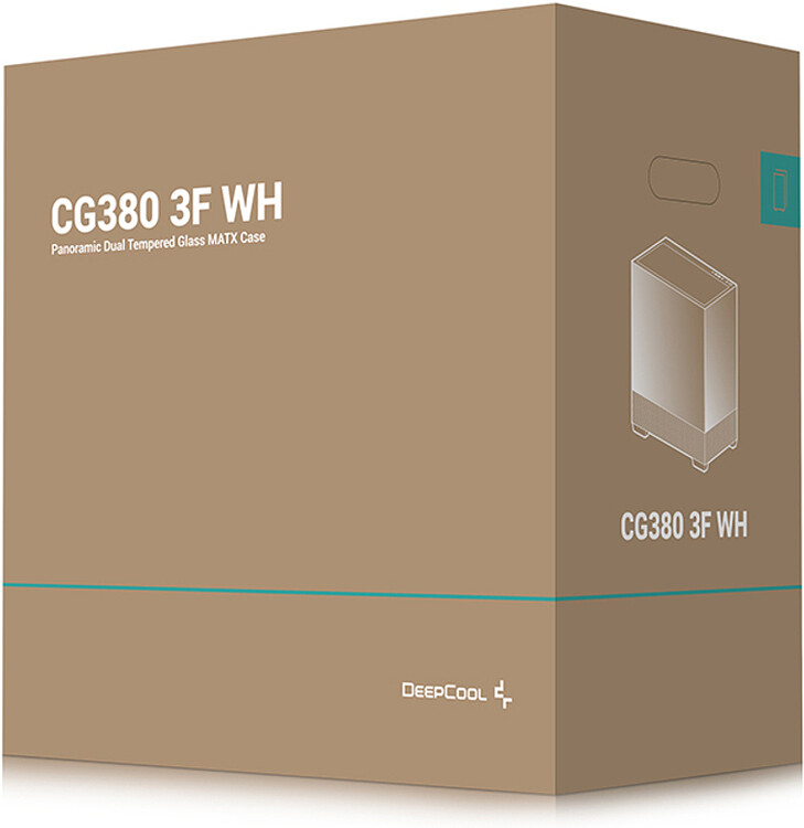 Корпус DeepCool CG380 3F WH ITX без БП белый (R-CG380-WHAGM3-G)