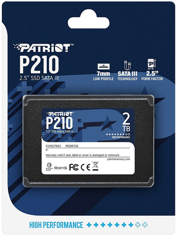 SSD диск Patriot 2.0Tb P210 P210S2TB25