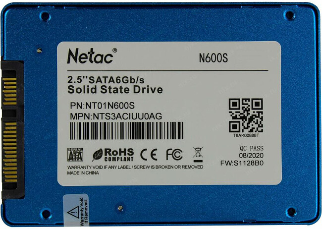 SSD диск Netac N600S 512GB (NT01N600S-512G-S3X)