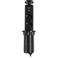 Разветвитель Premier PX/BL-VRT-3R-2USB-BLK черный