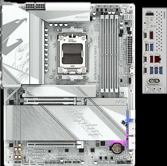 Материнская плата GigaByte X870 Aorus Elite X Ice rev. 1.0