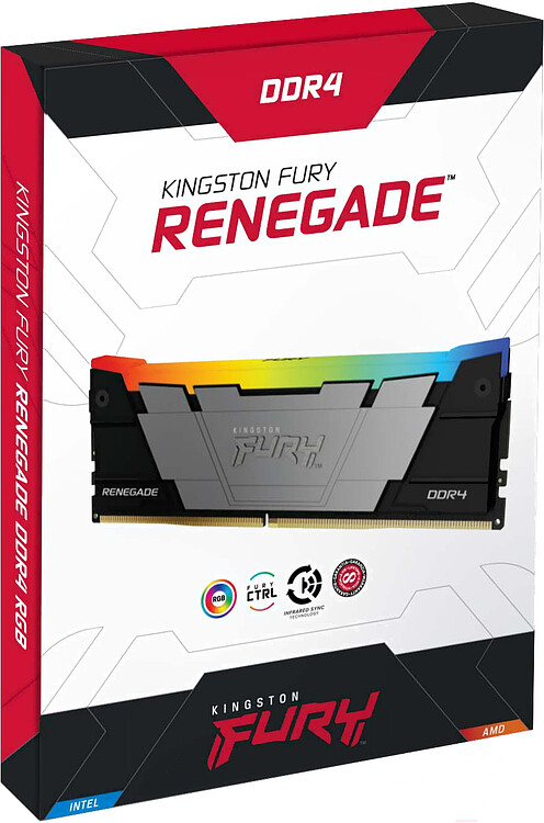 Оперативная память Kingston Fury Renegade RGB 16GB DDR4 (KF432C16RB2AK2/16)