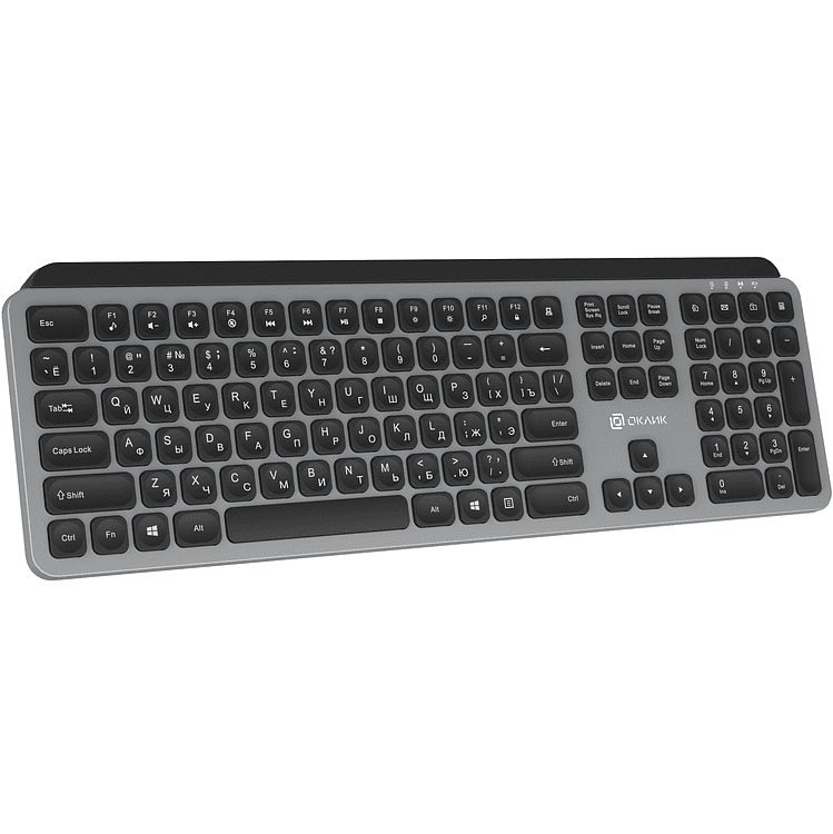 Клавиатура Oklick K859W серый/черный (2002136)