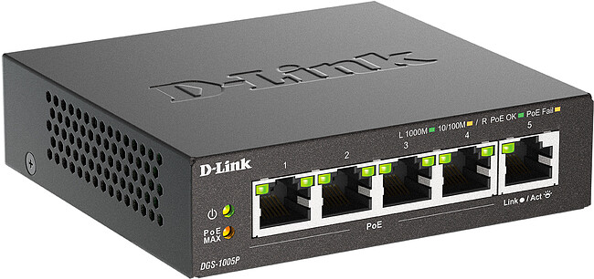 Коммутатор D-Link DGS-1005P/B3A