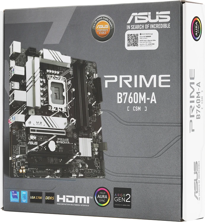 Материнская плата ASUS Prime B760M-A-CSM (90MB1EK0-M1EAYC)