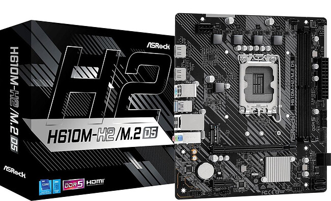 Материнская плата ASRock H610M-H2/M.2 D5 DDR5