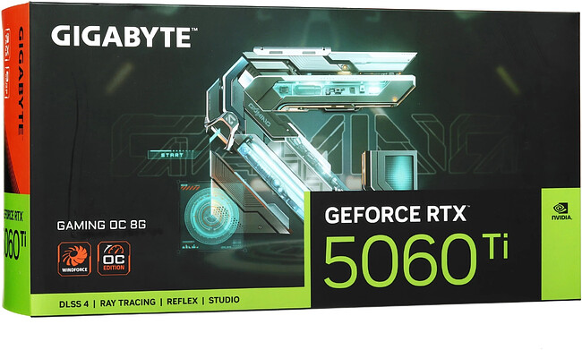 Видеокарта Gigabyte GeForce RTX 5060 Ti Gaming OC 8G GDDR7 (GV-N506TGAMING OC-8GD)