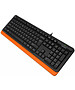 Клавиатура A4 Fstyler черный/оранжевый (FK10)