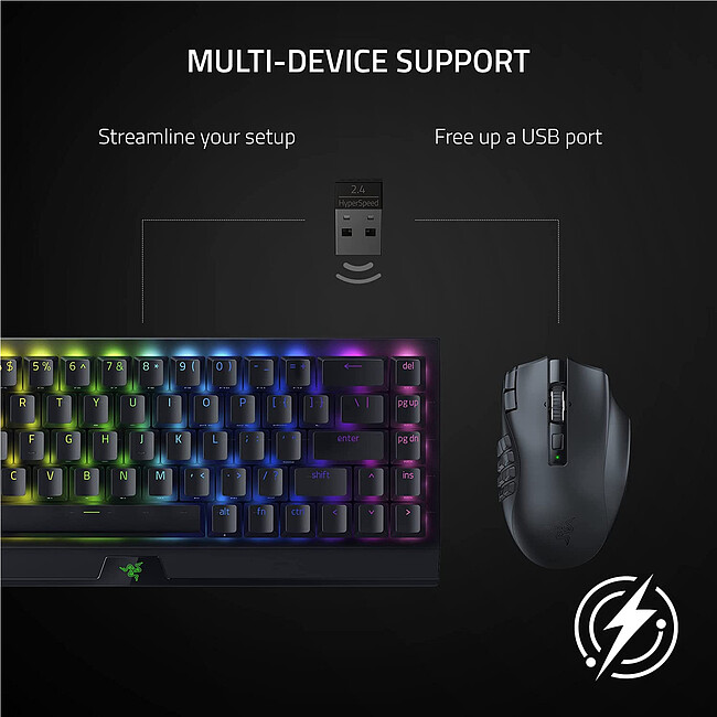 Мышь Razer Naga V2 HyperSpeed черный (RZ01-03600100-R3G1)
