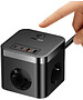 Удлинитель Baseus E00066400117-00 PowerCombo Cube Power Strip 3AC+2U+2C 30W 1.5m EU Cluster Black (BPS30-3E)