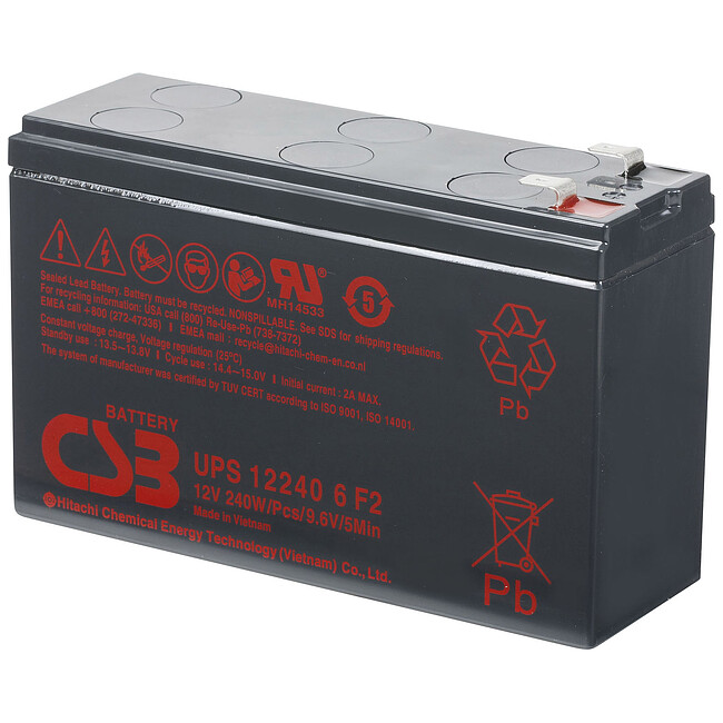 Аккумулятор для ИБП CSB 12V/5Ah Slim (UPS 12240 6 F2)