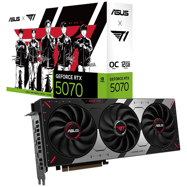 Видеокарта ASUS T1 GeForce RTX 5070 OC 12GB GDDR7 T1-RTX5070-O12G-GAMING (90YV0M1G-M0NA00)