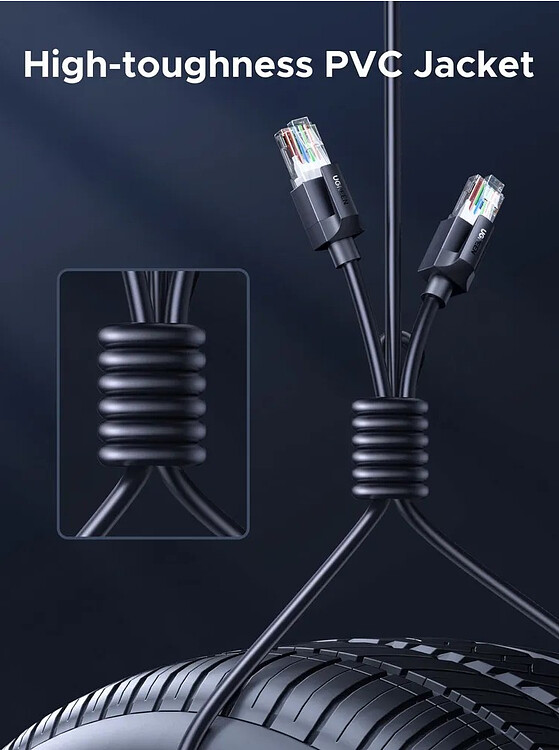 Патч-корд Ugreen NW315 20м Black (55164)