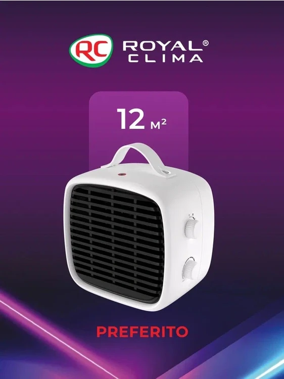 Тепловентилятор Royal Clima Preferito белый/черный (RFH-PF1200DC-WT)