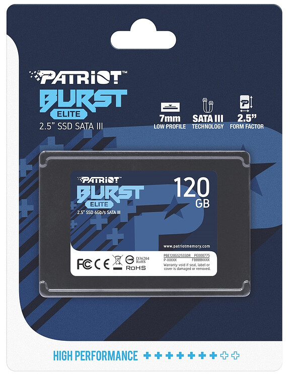 SSD диск Patriot 120GB PBE120GS25SSDR